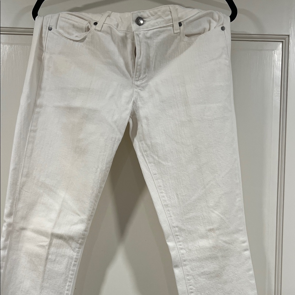 PAIGE Women's Straight Leg Jeans in Crisp White